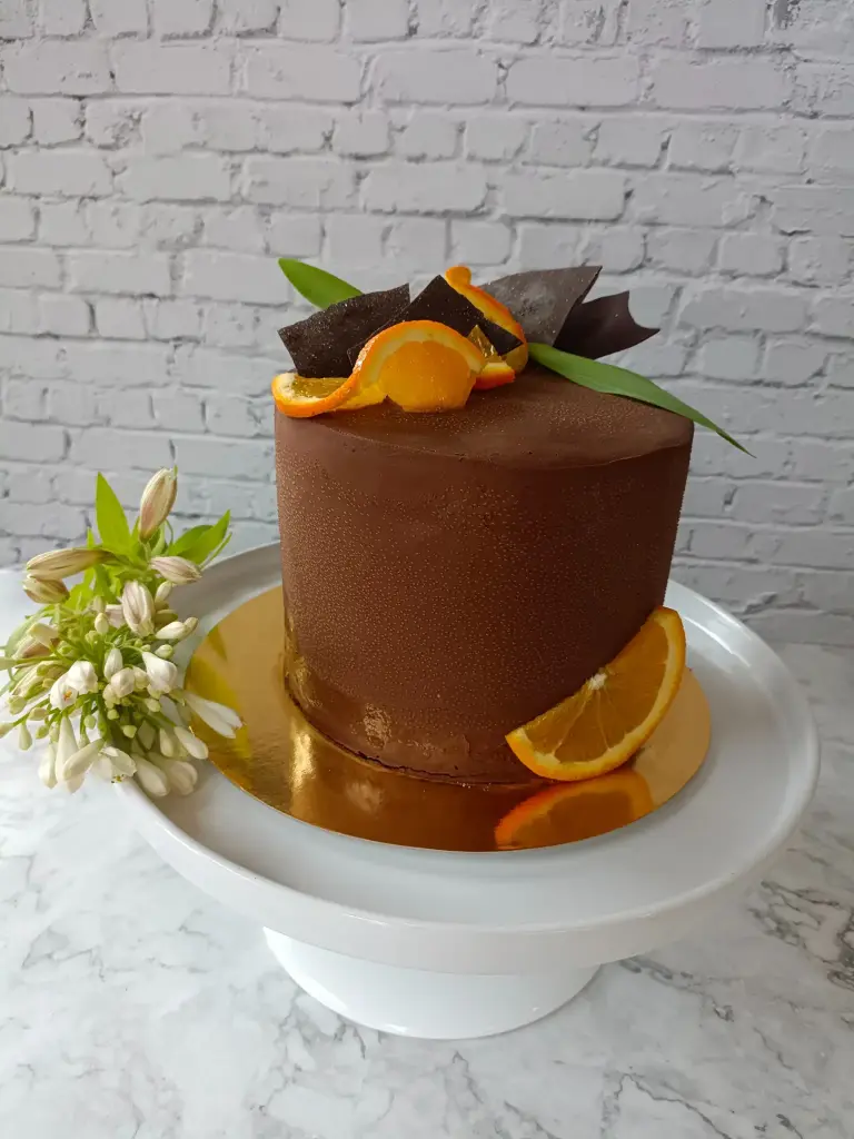Tarta Chocolate y Naranja (8-10 personas, Con lactosa, Con azucar, Con gluten)