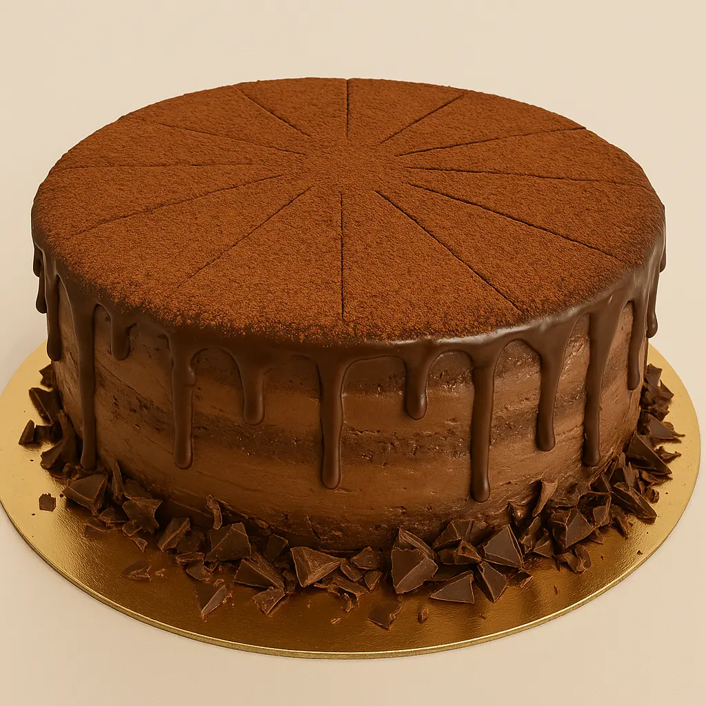 Tarta Muerte por Chocolate (8-10 personas, Con gluten, Con azucar, Con lactosa)