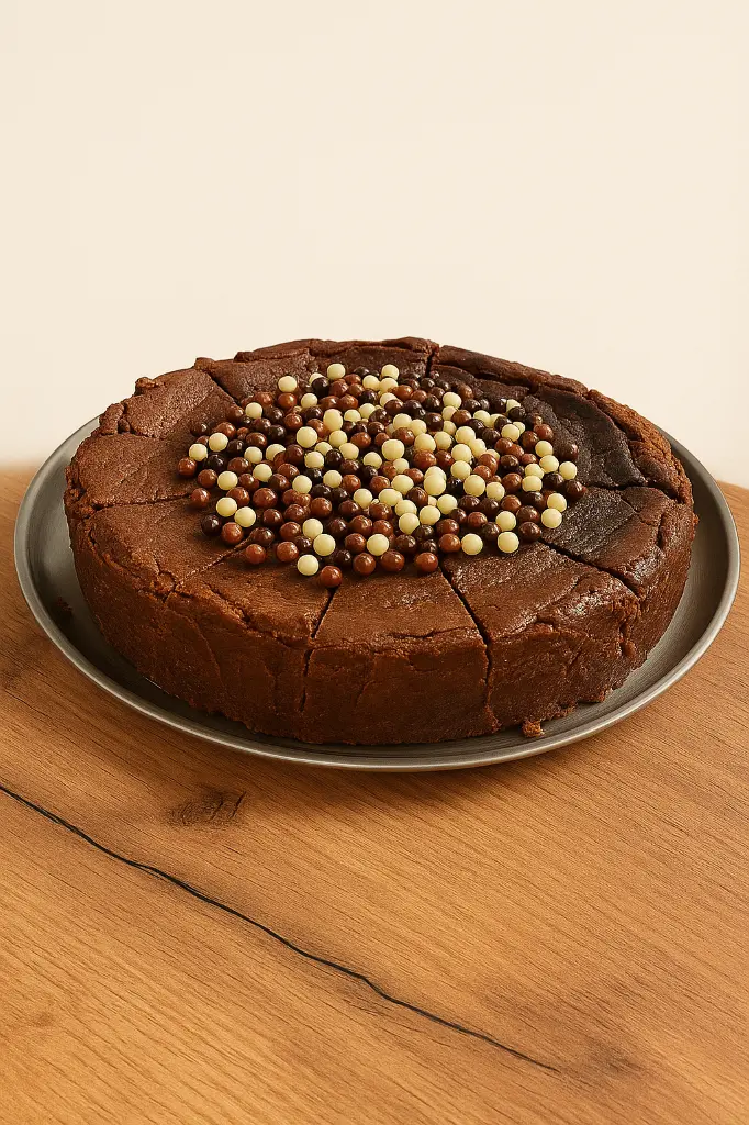 Tarta de queso con chocolate