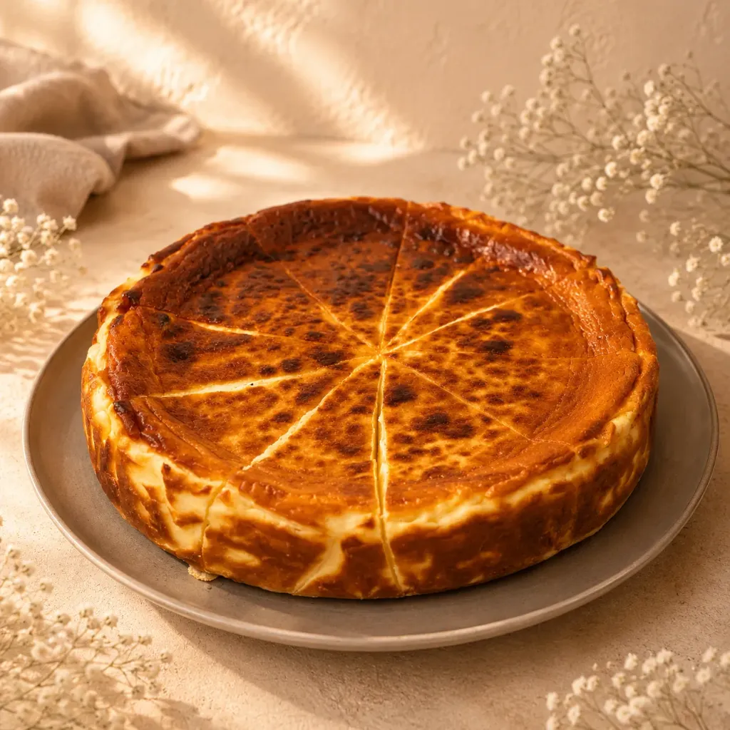 Tarta de queso (8-10 personas, Con lactosa, Con azucar, Con gluten)
