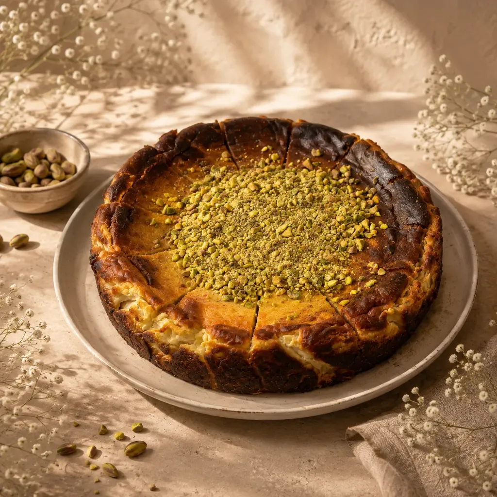 Tarta de queso Pistacho (8-10 personas)