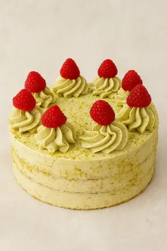 Tarta de Frambuesas y Pistacho